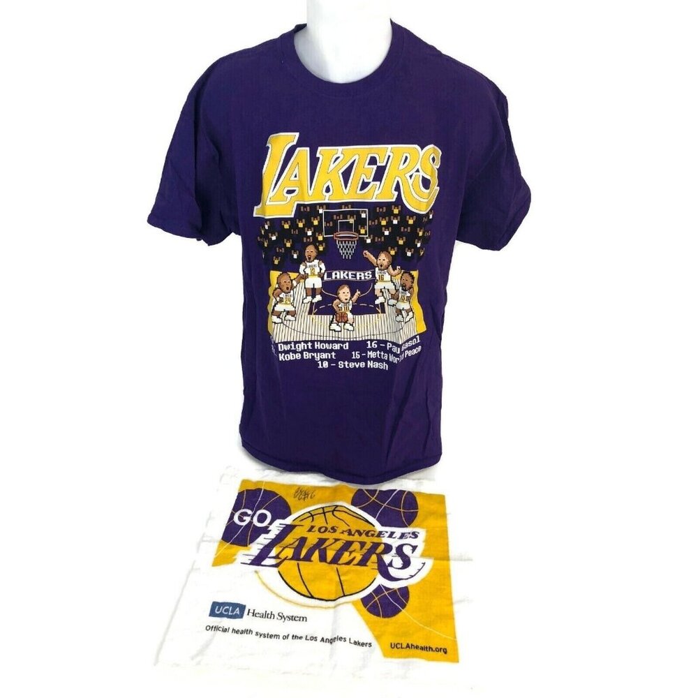Earl Clark Signed Towel Los Angeles LA Lakers NBL Kobe Bryant Men's T-Shirt XL